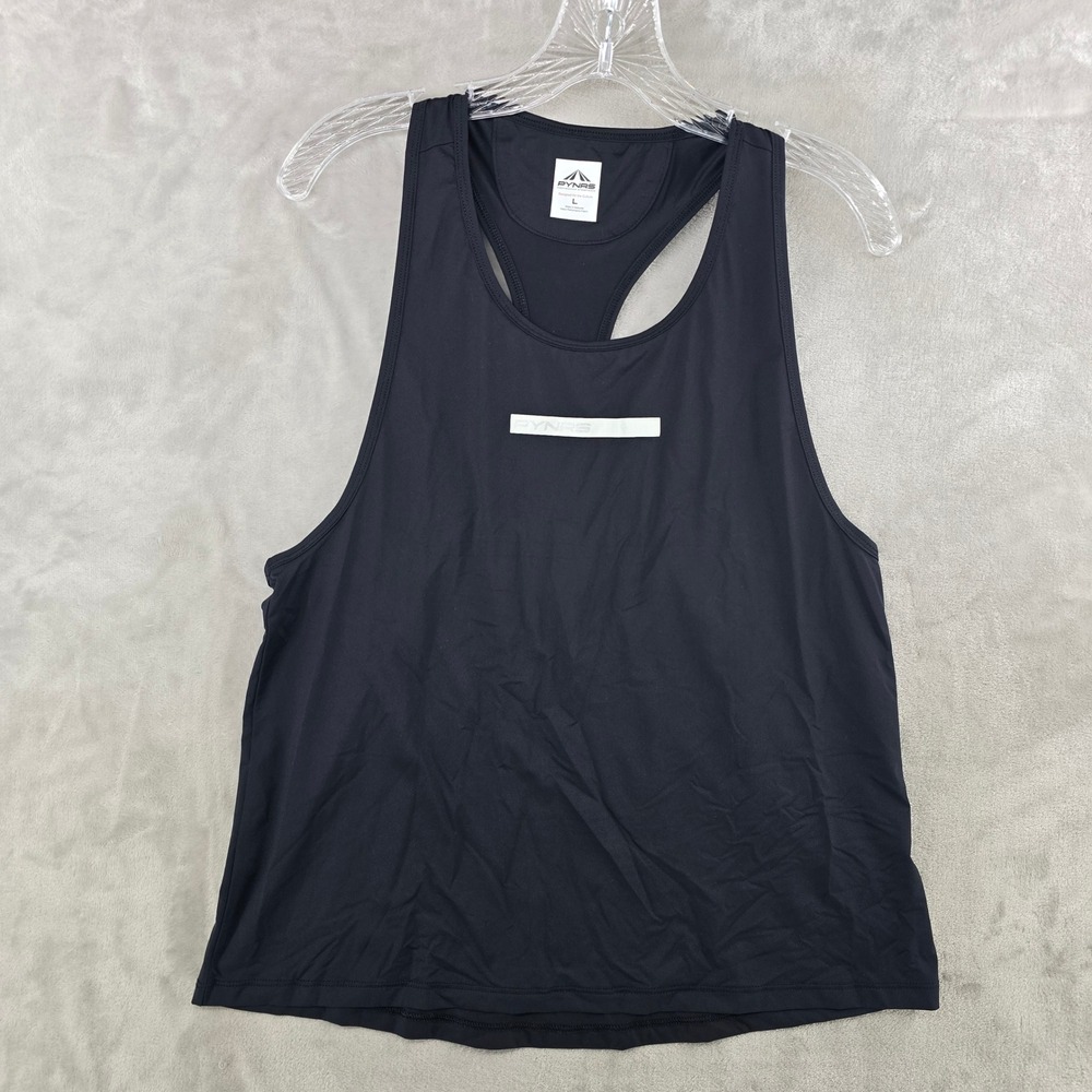 PYNRS Women L Ronan Tank Top Black Racerback Running